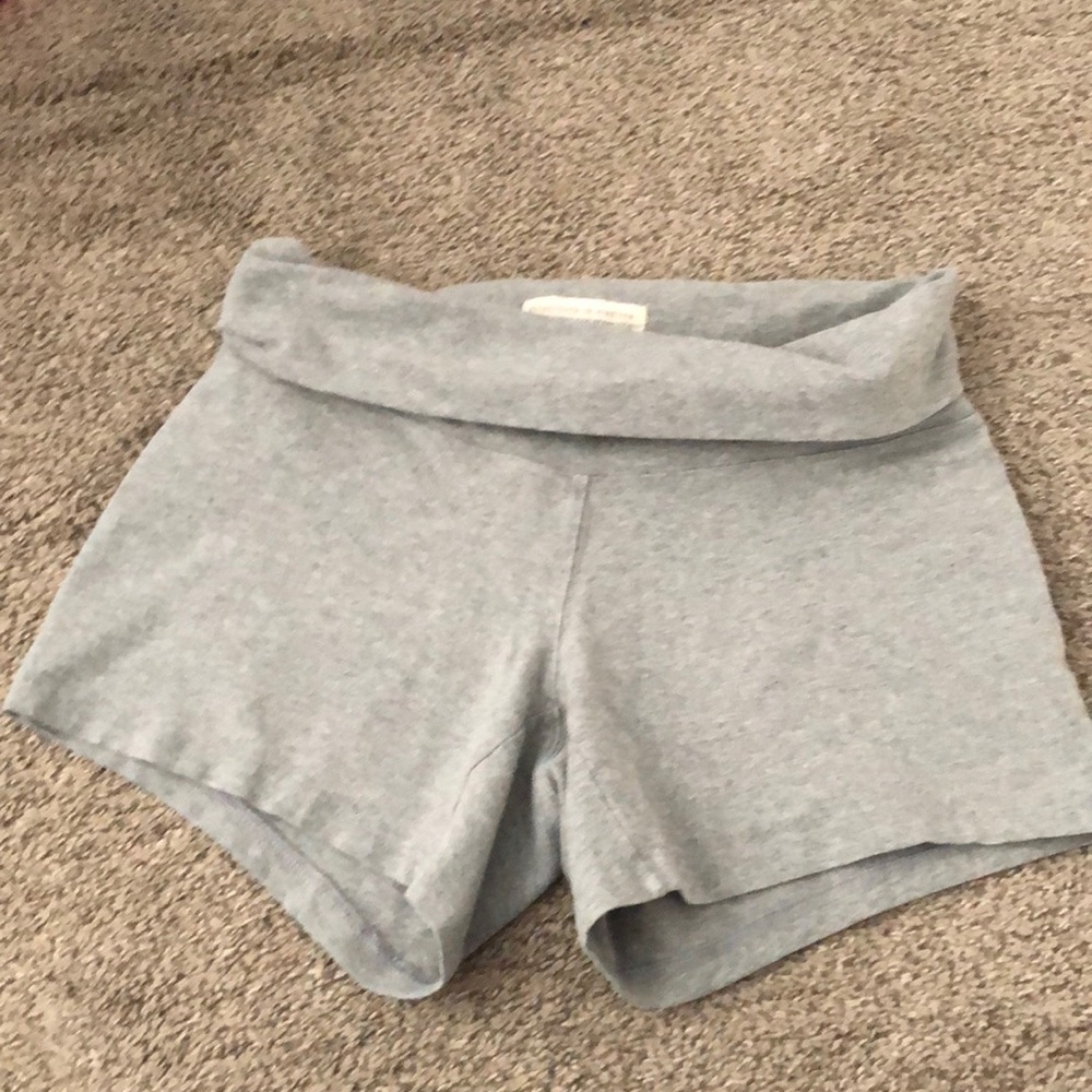 Old Navy Light Gray Fold-Over Waist Bike Shorts
